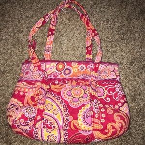 Vera Bradley pink and yellow patterned bag